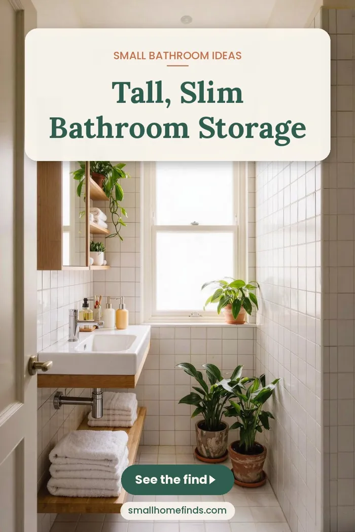 Tall, Slim Bathroom Storage
