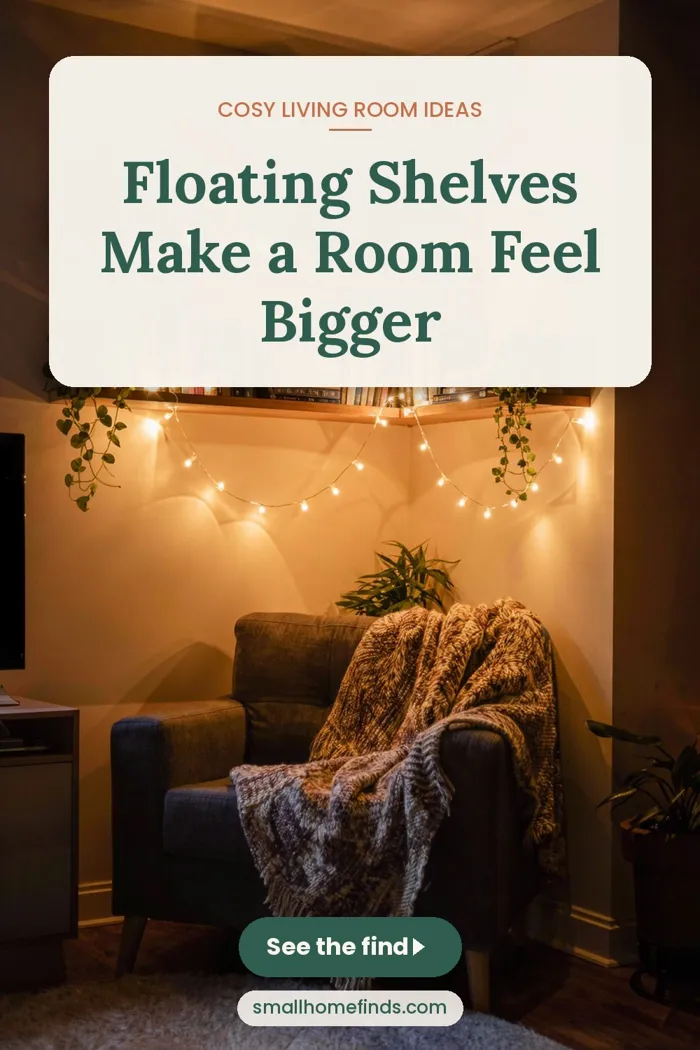 Floating Shelves Make a Room Feel Bigger