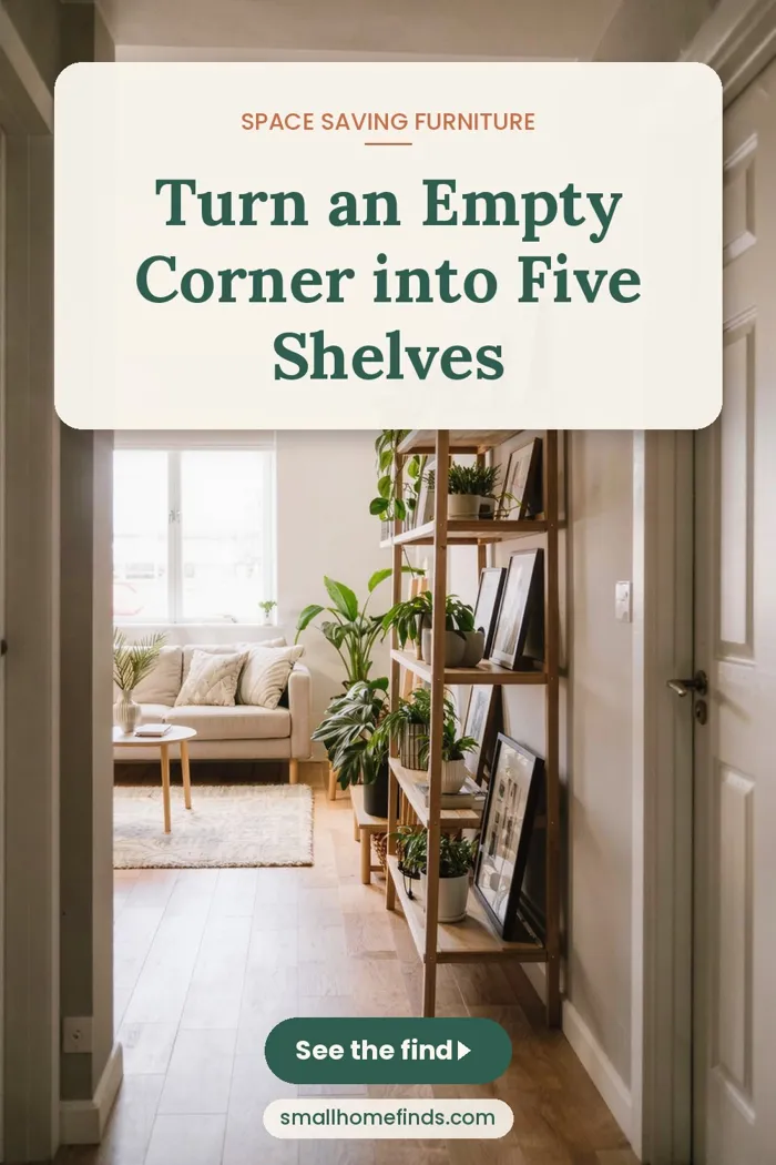 Turn an Empty Corner into Five Shelves