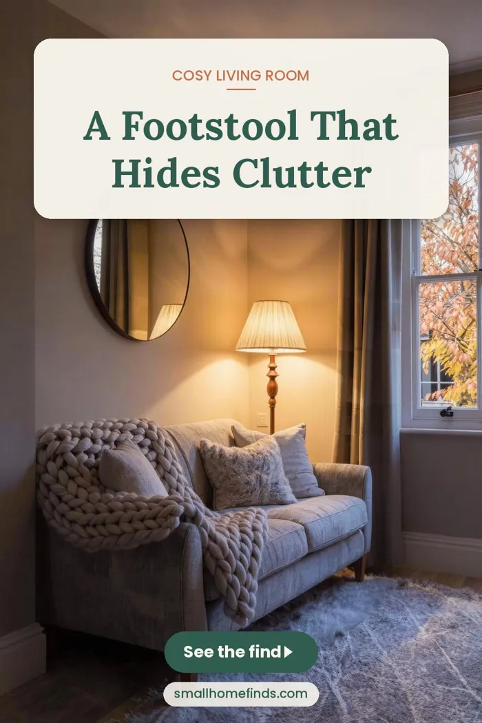 A Footstool That Hides Clutter