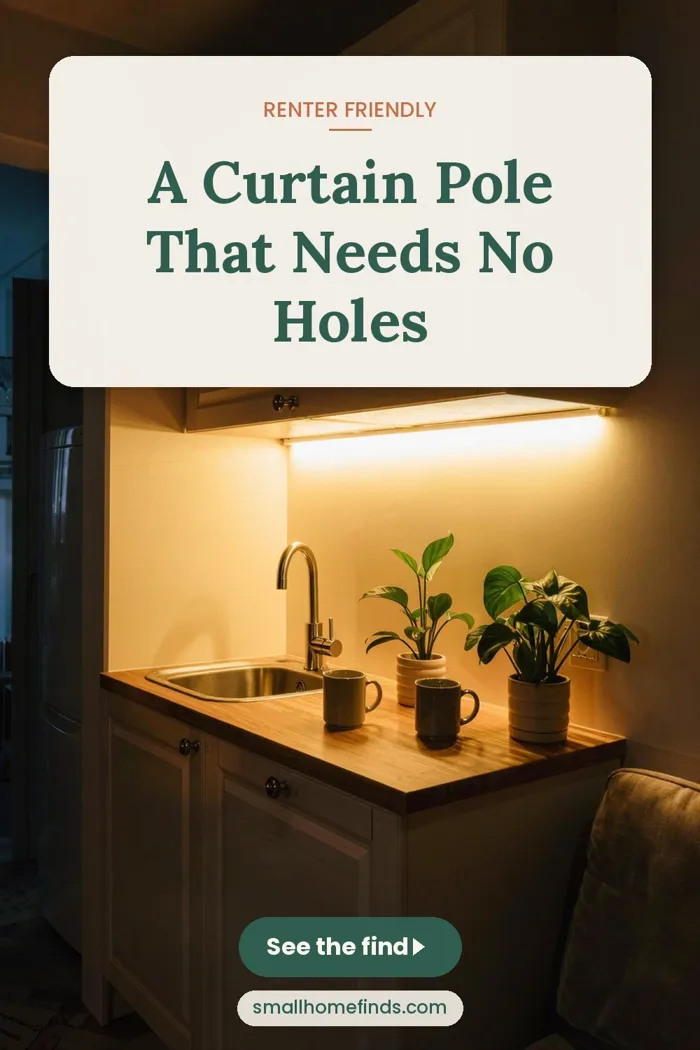 A Curtain Pole That Needs No Holes